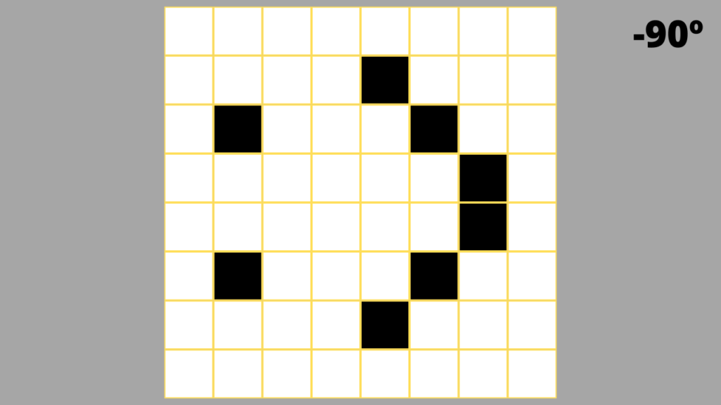 matriz de bitmap em -90 graus